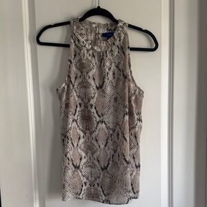 Apt. 9 Snake-Print High-Neck sleeveless blouse